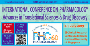 [Invitation] Pharmacology 60th Anniversary Conference (July 4-5, 2019) at Singapore