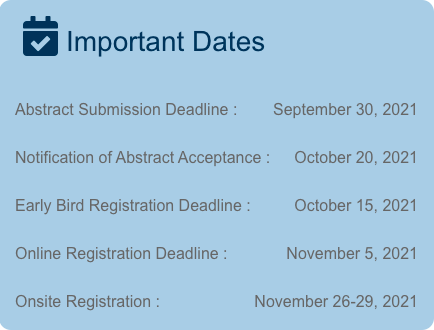 [APFP2021] New Abstract Submission Deadline: Sept. 30 for “APFP2021Taipei”