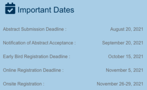 [APFP2021] APFP 2021 postponed again to November 26-29, 2021 for COVID-19 epidemic status